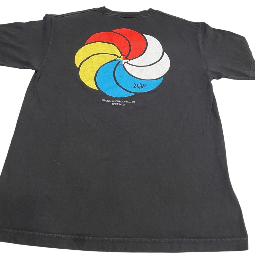 Hawaii In4Mation Multicolor Pinwheel Mens Black T-Shirt Medium